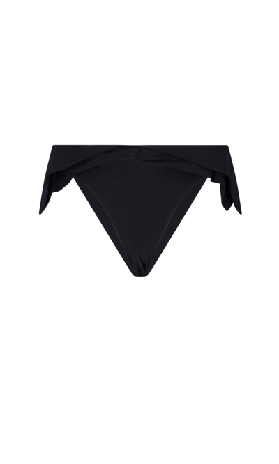 Nensi Dojaka Ribbon Detail Bikini Bottom In Black