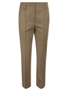 Brunello Cucinelli Women's Stretch Cotton Cover-up Wide Corset Trousers With Necklace In Chestnut