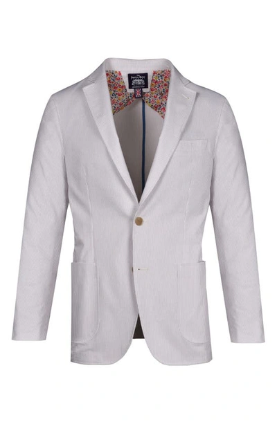 Savile Row Co Seersucker Blazer In Tan