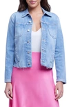 L Agence L'agence Janelle Slim-fit Raw Denim Jacket In Highland