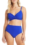 Sea Level High Waist Bikini Bottoms In Azure