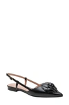 Linea Paolo Cammy Slingback Pointed Toe Flat In Black Ii