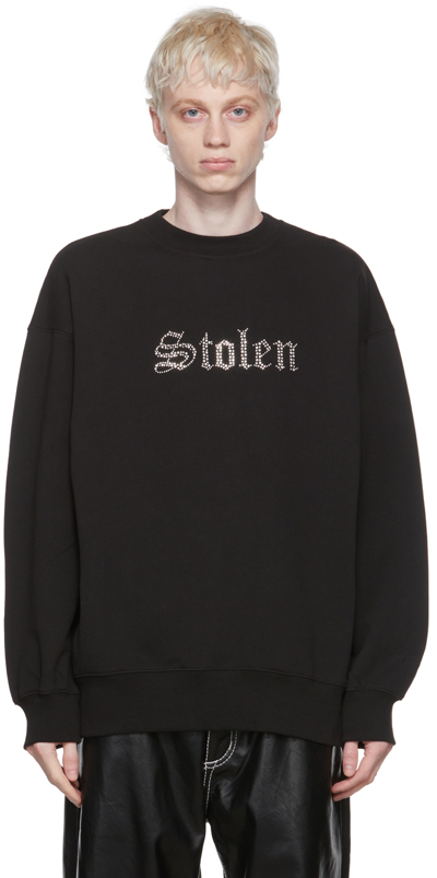 Stolen Girlfriends Club Black Organic Cotton Sweatshirt In Washed Black