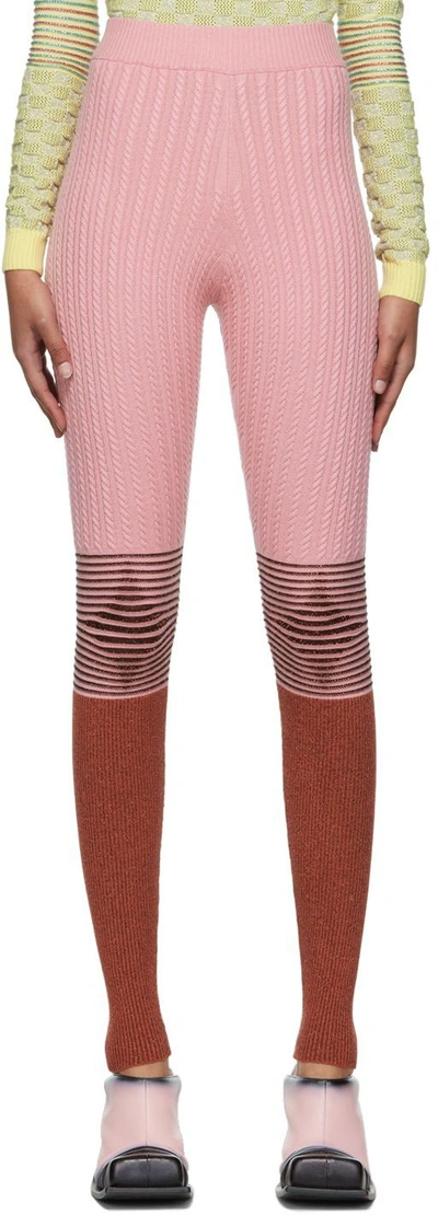Andrej Gronau Ssense Exclusive Pink Leggings In Pink/brown