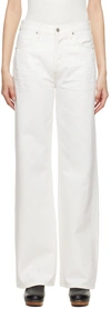 Citizens Of Humanity Annina High Rise Wide Leg Jeans In Seashell In Idyll (soft White)