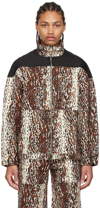 Phipps Brown And Black Action Leopard Print Organic Cotton Jacket In Leopard