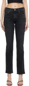 Agolde Black Lyle Jeans In Technique