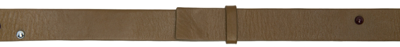 Dries Van Noten Khaki Studded Leather Belt In 606 Kaki