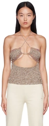 PALOMA WOOL BROWN SOFIA TANK TOP