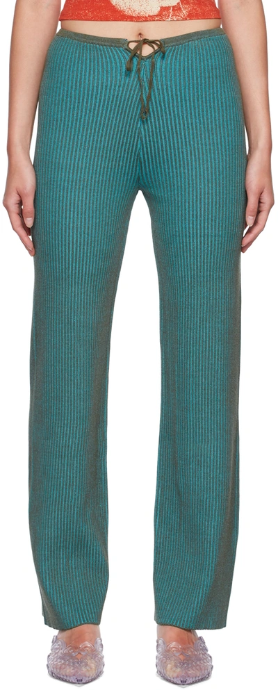 Paloma Wool Lina Bo Organic-cotton Trousers In Blue