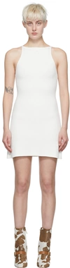 Courrèges White Viscose Mini Dress In Blanc Heritage