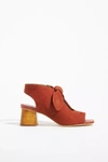 Bernardo Lizzie Suede Knot Zip Sandals In Brown