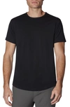 Cuts Trim Fit Crewneck Cotton Blend T-shirt In Black