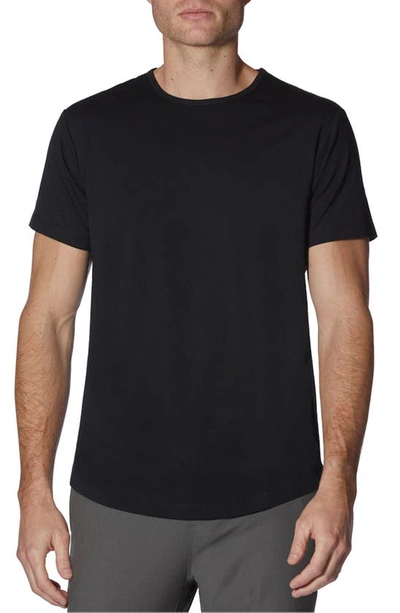 Cuts Trim Fit Crewneck Cotton Blend T-shirt In Black