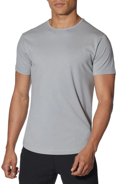 Cuts Trim Fit Crewneck Cotton Blend T-shirt In Granite