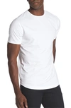 Cuts Trim Fit Crewneck Cotton Blend T-shirt In White