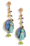 Gas Bijoux Serti Pondicherie Earrings In Blue Mix