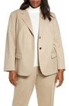 Lafayette 148 Clyde Stretch-wool Blazer In Taupe