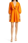 Ted Baker Jozelyn Knot Front Dress In Orange