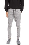 Kuwalla Midweight Stretch Cotton Chino Joggers In Grey