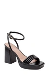 Linea Paolo Eve Ankle Strap Platform Sandal In Black