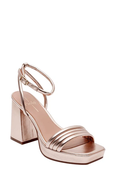 Linea Paolo Eve Ankle Strap Platform Sandal In Rose Quartz