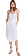 Rag & Bone Criseli Linen Button-front Midi Dress In White