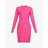 Givenchy Monogram-pattern Knitted Dress In Fuchsia