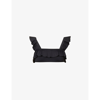 Eberjey So Solid Jane Ruffle Bandeau Bikini Top In Black