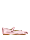 MONNALISA MONNALISA  NAPPA BALLET FLATS WITH LOGO