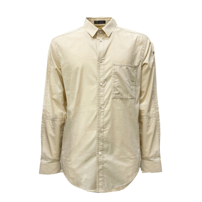 Versace Cotton Blend Shirt In Beige