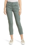 Wit & Wisdom 'ab'solution Patch Pocket High Waist Crop Straight Leg Pants In Blue Spruce