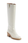 Chloé Bottes Mallo Femme Beige Taille 39.5 100% Cuir De Veau In White