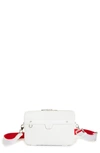 Christian Louboutin Ruisbuddy Leather Crossbody Bag In Bianco/ Bianco/ Bianco
