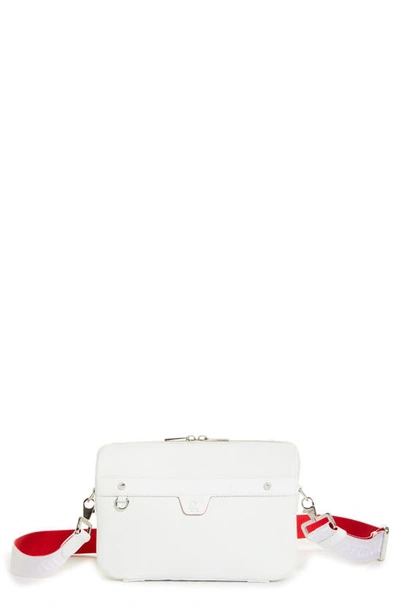 Christian Louboutin Ruisbuddy Leather Crossbody Bag In Bianco/ Bianco/ Bianco