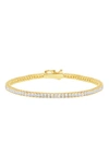 Crislu Princess Cubic Zirconia Tennis Bracelet In Gold