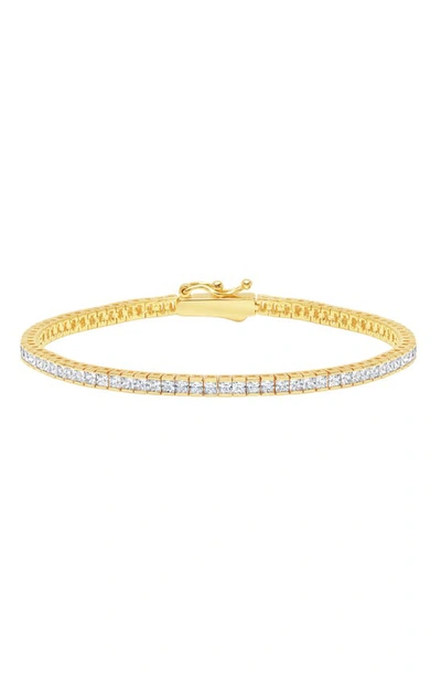 Crislu Princess Cubic Zirconia Tennis Bracelet In Gold