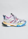 Balenciaga Track Multicolor Trainers In Metallic Mesh And Nylon Man In Grey Multi