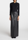 BALENCIAGA VINTAGE LEATHER MAXI SKIRT