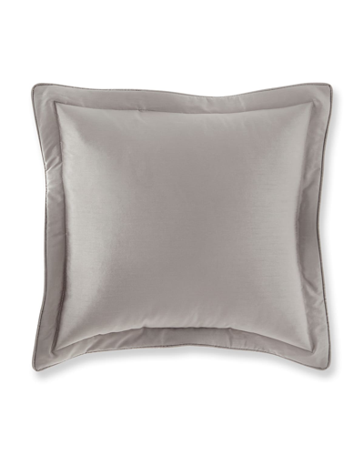 Olivia Quido Manon Faux Silk Euro Sham In Silver