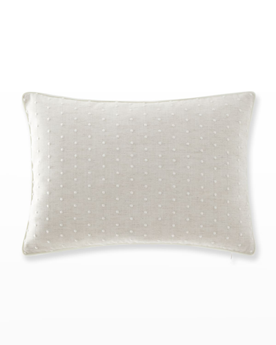 Legacy Swiss Dot Embroidered Pillow, 14" X 20"