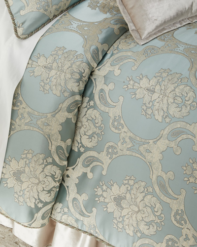 Austin Horn Collection Elizabeth King 3-piece Comforter Set In Turquoise/aqua