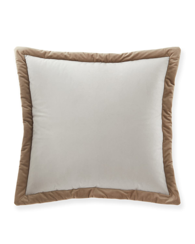 Olivia Quido Retreat Velvet Euro Sham In Beige