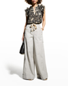 Ulla Johnson Sienna Flutter Sleeve Top Luna In Rainforest