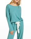 Eberjey Heather Cotton-blend Jersey Pajama Top In Ocean Bay