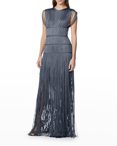 herve leger blue fringe dress THE ELISE DRESS – HERVÉ LÉGER