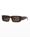 Prada Men's Rectangle Acetate Sunglasses