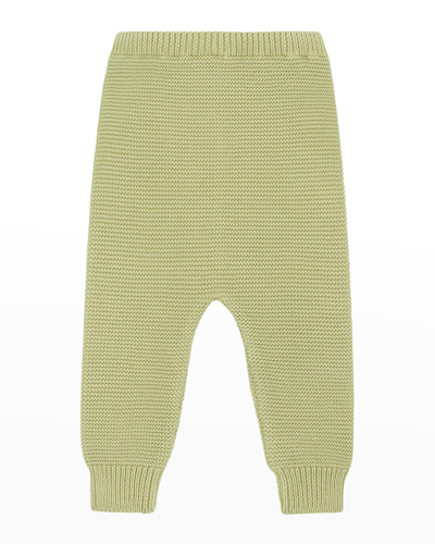 Vild - House Of Little Kid's Organic Cotton Knit Trousers In Greenstone