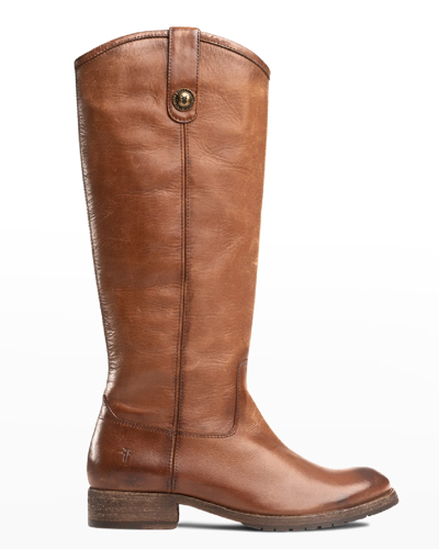 Frye Melissa Button Lug-sole Tall Riding Boots In Cognac - Sandy