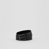 BURBERRY BURBERRY CHARCOAL CHECK AND LEATHER BELT